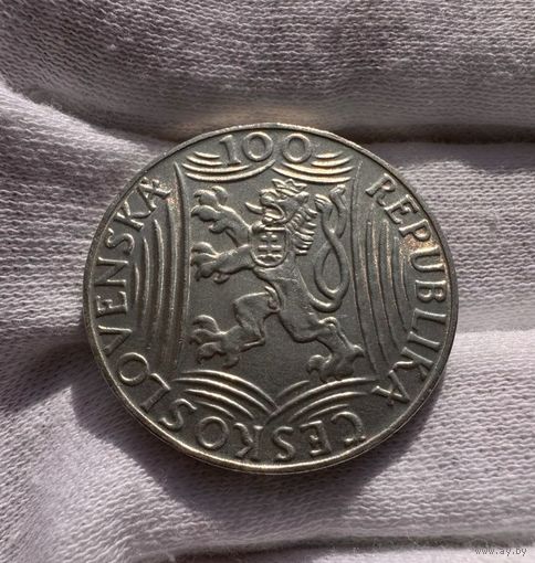 100 крон 1949 год 70 лет со дня рождения Иосифа Сталина. Отличное коллекционное состояние!