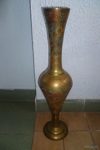 Ваза Латунь. Индия. Времён СССР. 60 см.