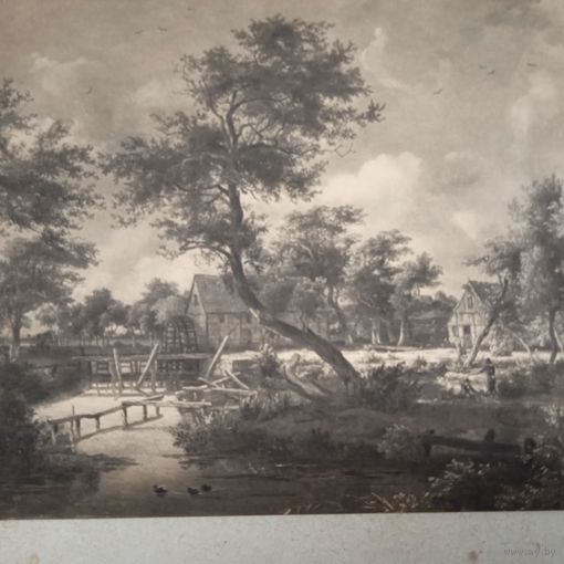 Гравюра 19 век Германия. 23х15см.