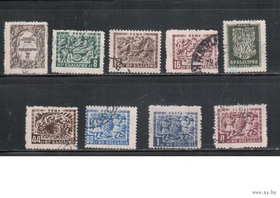 Болгария-1952, (Мих.835-843), гаш.   , Стандарт, Искусство(полная серия)