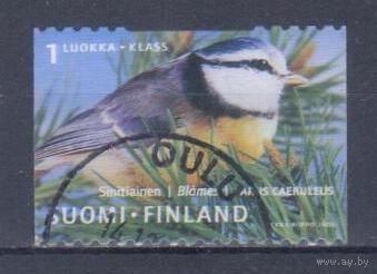 [1310] Финляндия 2001. Фауна.Птицы.Синица. Гашеная марка.