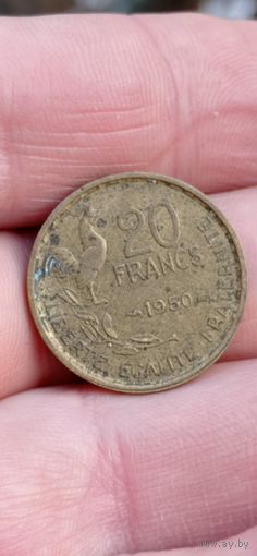 МОНЕТА 50 ФРАНКОВ  1950 ГОД   НЕЧАСТАЯ    . ОРИГИНАЛ  .  Распродажа Коллекции !!! . Экспресс  Аукцион не с рубля без МПЦ и прочего  .Много лотов в продаже .