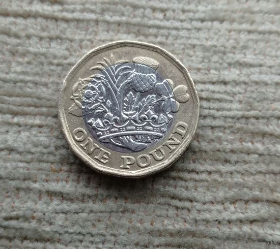 Werty71 Великобритания 1 фунт 2018 биметалл