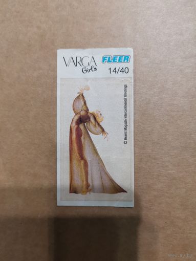 Varga Girls fleer 14/40. Вкладыш от жвачки. наклейка strip her