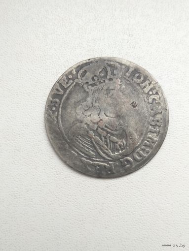 Шестигрошовик, шесть грошей, Ян Казимир 1661 г. ТТ