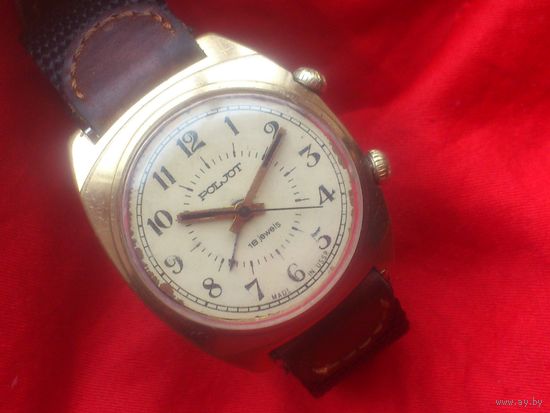 Часы ПОЛЕТ 2612 СИГНАЛ с БУДИЛЬНИКОМ из СССР 1980-х , ПОЗОЛОТА