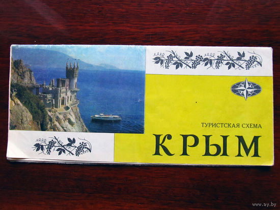 К3-787 Карта Крым Туристская схема ГУГК СМ СССР Москва 1976 Есть надписи шариковой ручкой