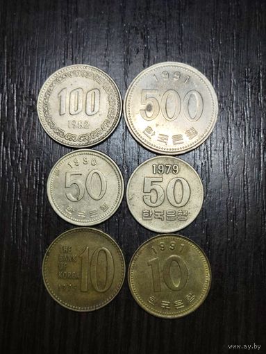 Лот монет Южной Кореи