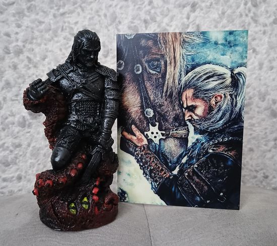 Статуэтка Ведьмак Геральт из Ривии. Гипс, детализация