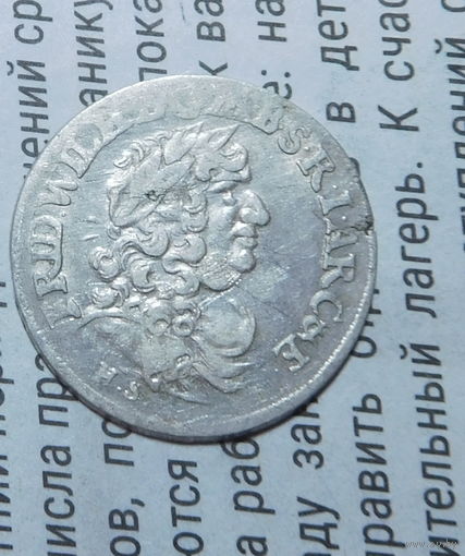 6 грошей 1683г., PRUSS:( вместо PRUSSIA) не частая разновидность штемпеля.