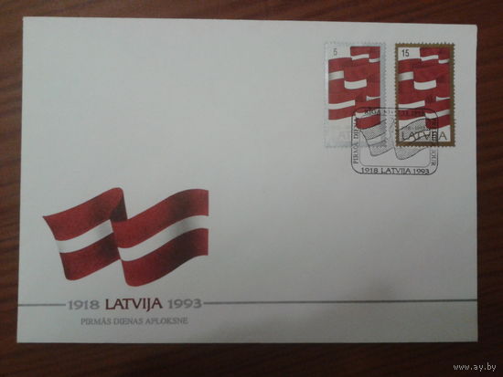 Латвия 1993 КПД гос. флаг