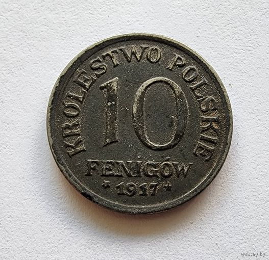 Польша 10 фенигов, 1917
