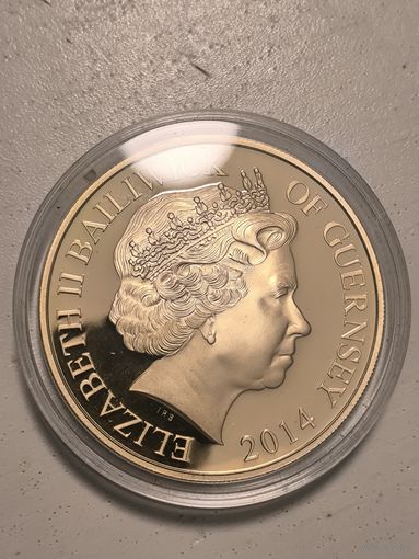 2014 Guernsey 50 pence gold plated