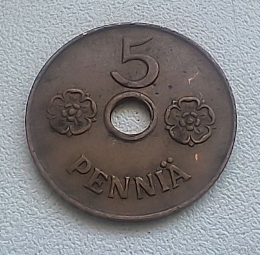 Финляндия 5 Пенни  1941  3-5-2