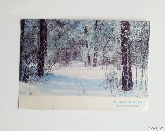 Почтовая карточка С Новым Годом! Фото Г.Костенко. 1970 г. Чистая