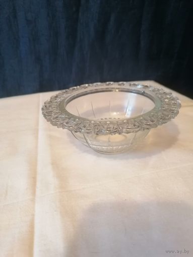 Вазочка, конфетница, сахарница, ажурное стекло, СССР