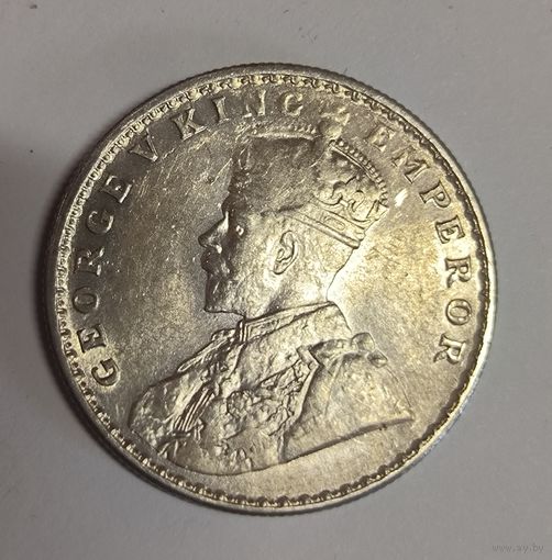 С рубля без мц! 1 рупия 1919 британская Индия! Портретное серебро!