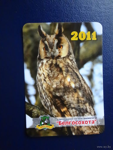 Календарик 2011 г. Белгосохота. Филин.