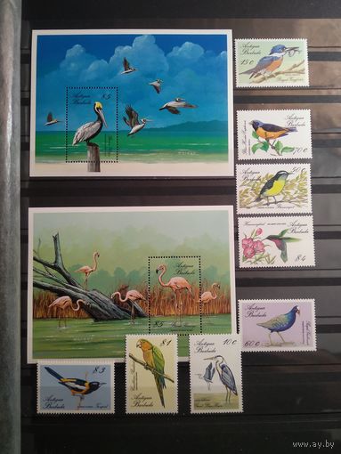 Антигуа и Барбуда 1988 г. Птицы.