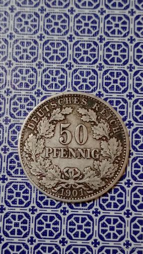 Германия 50 пфеннигов 1901 А редкий