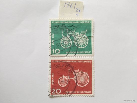 ФРГ  1961 2м   старые авто