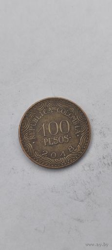 Колумбия 100 песос 2018
