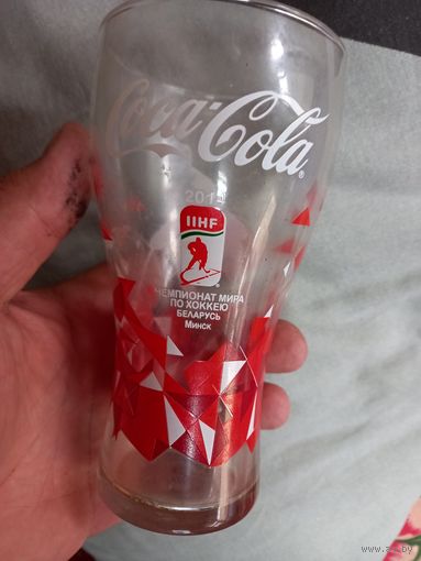 Официальный бокал Coca Cola ЧМ по хоккею Беларусь 2014 г.