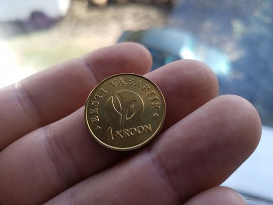 Эстония 1 крона 2008 90 лет Эстонской республике
