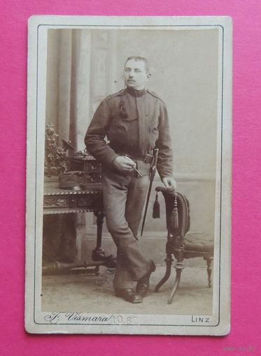 Фото визит-портрет "Военный", Германия, 1887 г.