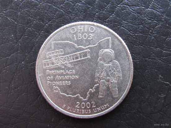 1\4 доллара,2002 Огайо. США.