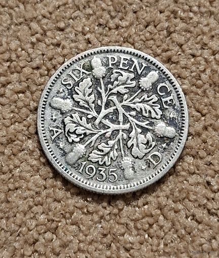 Великобритания 6 пенсов 1935 Георг V