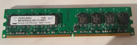 Оперативная память DDR2 PQI DDR2-800U MEAER422LA0113-08B1 1GB