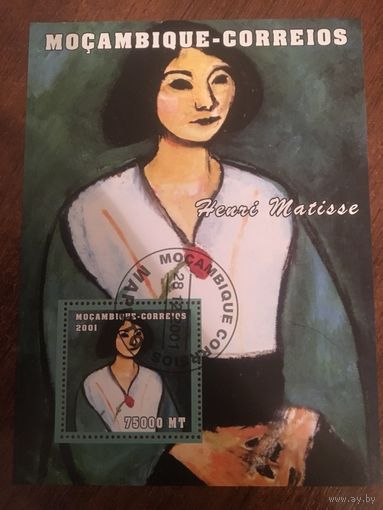 Мозамбик 2001. Искусство Генри Матиса. Блок.