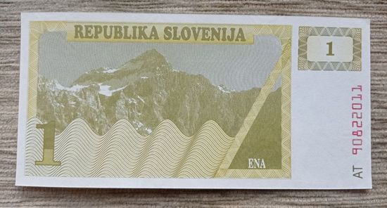 Werty71 Словения 1 толар 1990 UNC банкнота