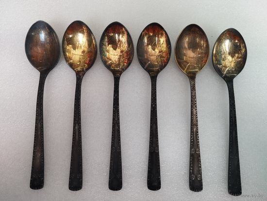 Ложки чайные Nova, мельхиор. Таллин, СССР