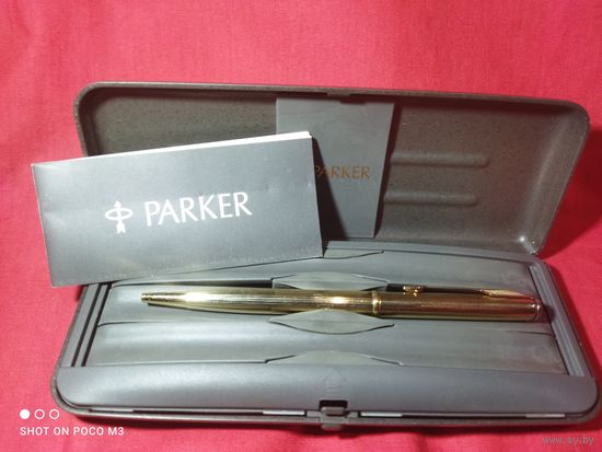 Parker,Оригинальная Позолоченная ручка в футляре и с документом