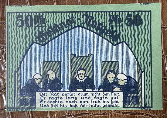 Нодгельд 50 пфеннигов 1921 год. Шмёлльн. Веймарская республика