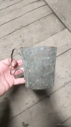 Старинная латунная кружка