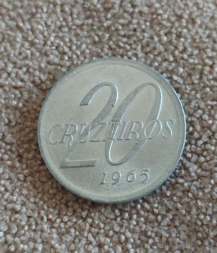 Бразилия 20 крузейро 1965 UNC