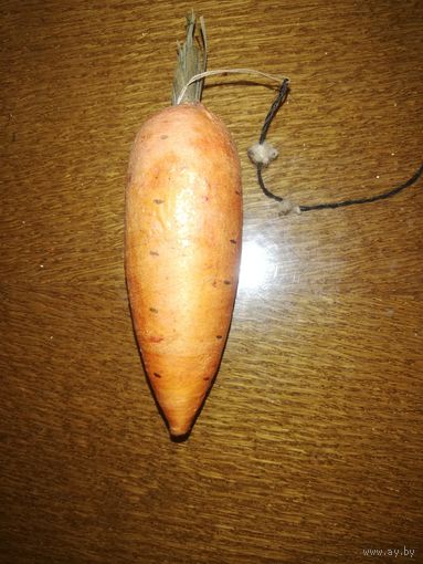 Елочная игрушка морковь папье маше ссср