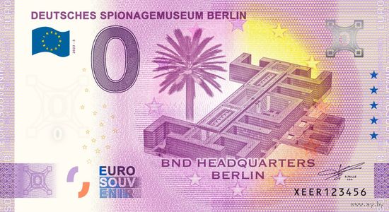 0 евро 2023 год - Немецкая разведка БНД - Германия - UNC