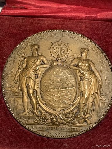 Бронзовая медаль-Compagnie Generale Transatlantique.Франция