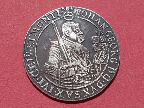 Серебрянный талер,курфюршество Саксония,Иоган Георг I,1652 год.Копия из серебра,соответствие,не Китай.