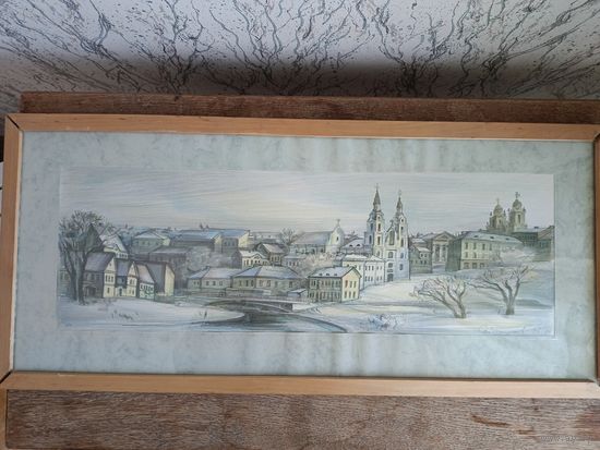 Владимир Шарков. "Минск стародавний. Панорама верхнего города". 1997 г.