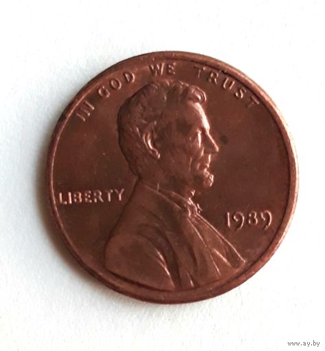 США. 1 цент 1989 г.