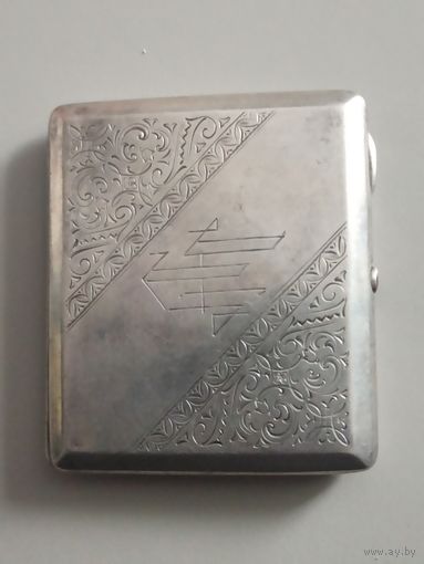 Портсигар серебряный  1927-1955-е годы. Винтаж .