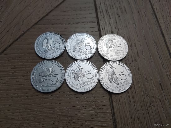 Бурунди 2014г. набор монет птицы