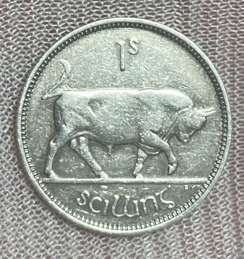 Монета 1 шиллинг 1942 год. Ирландия. Серебро