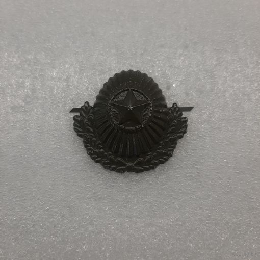 Кокарда ВС РБ Беларусь, офицерская, капуста, защитная, хаки, тяжелая