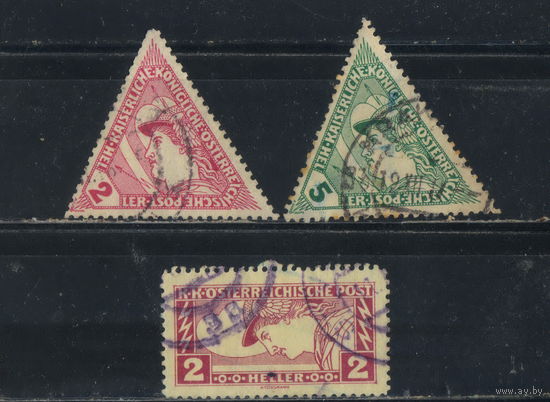 Австро-Венгрия Имп Экспресс почта 1916-7 Голова Меркурия #217-8,219А